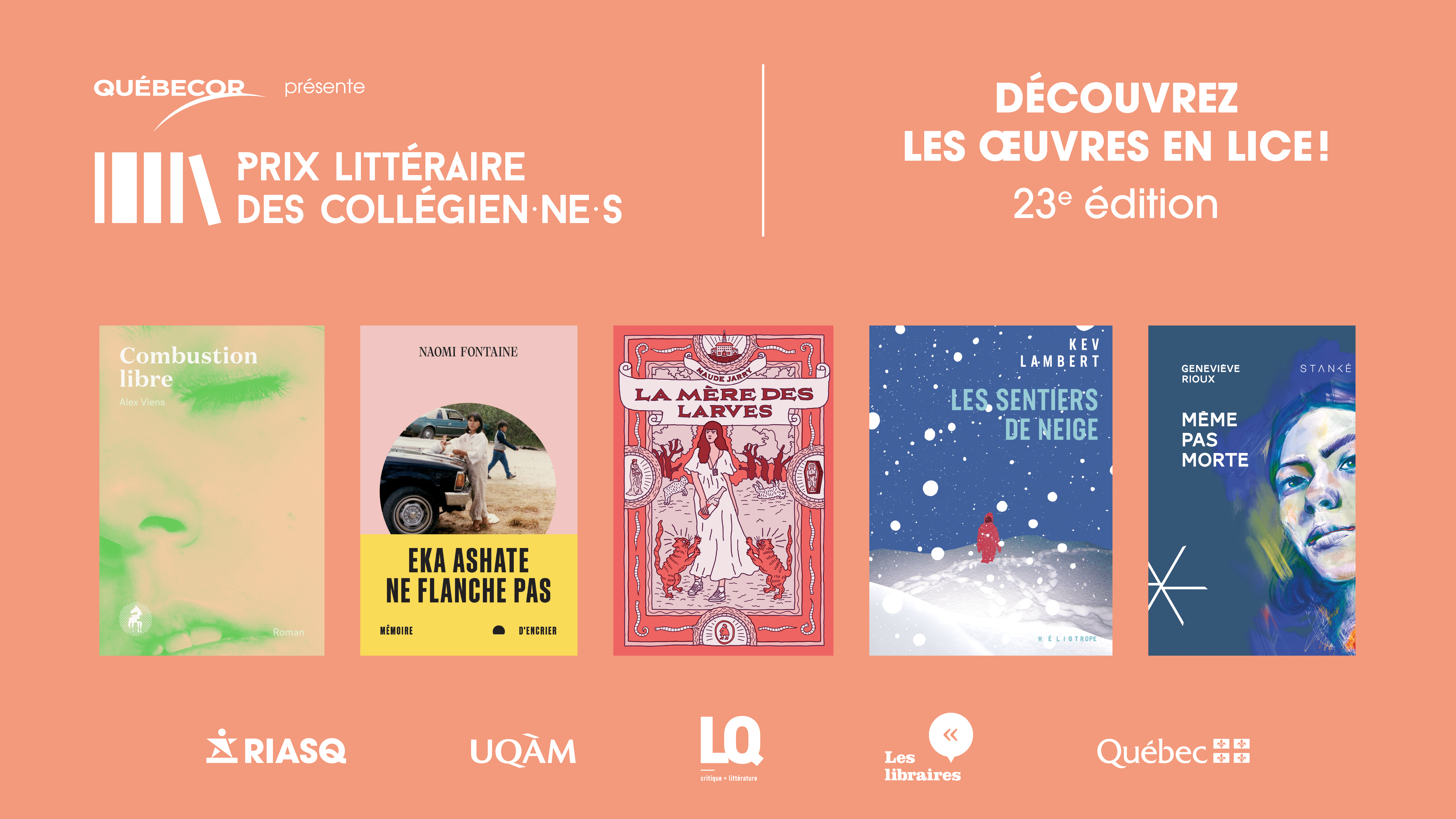 Dévoilement des 5 œuvres en lice - 23e édition du Prix littéraire des collégien·ne·s